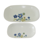Plat et ravier porcelaine masse & surget france vintage 70 / 80