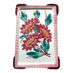 Plat rectangulaire fleuri