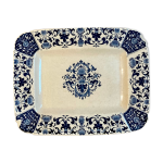 Plat rectangulaire, manufacture de gien modle carr bleu
