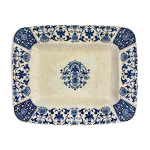 Plat rectangulaire, manufacture de gien, modèle carré bleu Plat rectangulaire, manufacture de gien, modèle carré bleu