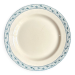 Plat rond boulenger & cie en terre de fer bleue, service  champigny
