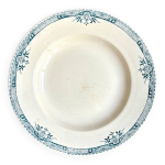 Plat rond creux longchamp en terre de fer, service  lily