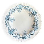 Plat rond et creux longwy en terre de fer, service manon Plat rond et creux longwy en terre de fer, service manon