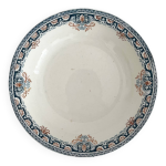 Plat rond creux saladier en terre de fer ��diderot�� longwy