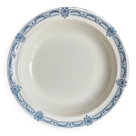 Plat rond creux salins en terre de fer bleue, service arbois ennege Plat rond creux salins en terre de fer bleue, service arbois ennege