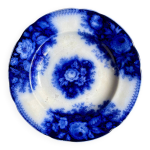 Plat rond creux sarreguemines en terre de fer bleue