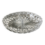 Plat rond en cristal  facettes