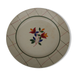 Plat rond en faïence de gien modèle tamaris diam 28, 5 cm Plat rond en faïence de gien modèle tamaris diam 28, 5 cm