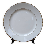 Plat rond grande assiette villeroy & boch beige avec liseré doré Plat rond grande assiette villeroy & boch beige avec liseré doré