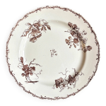 Plat rond hb & cie en terre de fer marron