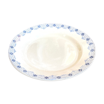 Plat rond hte boulenger en terre de fer blanche et bleue, service  lavoisier