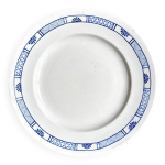 Plat rond k&g lunville en terre de fer bleue