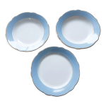 Plats ronds de service en faience de lunéville kg antique français , années 50 Plats ronds de service en faience de lunéville kg antique français , années 50