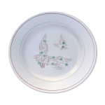 Plat rond de service de la faiencerie de gien modle pigalle ancien.