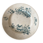 Plat rond en terre de fer longwy  mignon