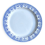Plat rond en terre de fer, service  drouot