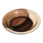 Plat rond en verre fum�, vereco france