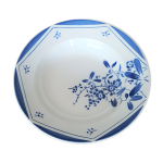 Plat rond vintage demi - porcelaine