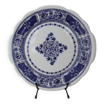 Plat de service / plat à gâteaux en faïence fine de gien terre de fer Plat de service / plat à gâteaux en faïence fine de gien terre de fer