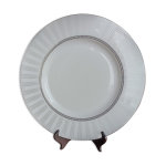 Plat de service guy degrenne en porcelaine de limoges, jour de venise platine