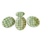 Plats de service moulin des loups orchies modèle nappe vert (lot de 9) Plats de service moulin des loups orchies modèle nappe vert (lot de 9)
