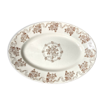 Plat de service ovale en terre de fer marron gien dcor osborne