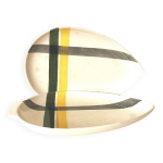 Plat de service , ravier , beurrier jaune et vert