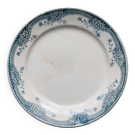 Plat de service rond vintage fa�ence saint amand nouvelle usine c�ramique