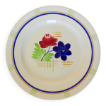 Plat de service rond vintage de gien modle robinson 2106119