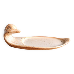 Plat de service tte d'oie / canard en grs vintage assiette foie gras