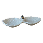 Plat serviteur canard en barbotine, plat de service pour apritif canard