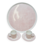 Plat à tarte, 2 tasses en porcelaine vichy philippe deshoulières lourioux Plat à tarte, 2 tasses en porcelaine vichy philippe deshoulières lourioux