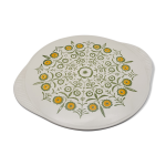 Plat à tarte en céramique edelkeramik grünstadt décor floral Plat à tarte en céramique edelkeramik grünstadt décor floral
