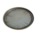 Plat � tarte en en gr�s �maill� de denbac vers 1900