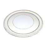 Plat � tarte en porcelaine de limoges � liser� dor�