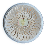 Plat � tarte sur pied barbotine pomme