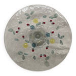 Plat � tarte sur pied d�cor fraises