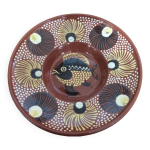 Plat en terre cuite verniss�e poisson