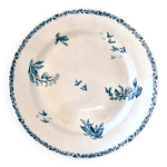 Plat en terre de fer oiseaux choisy - le - roi hb & c, xixe sicle