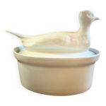 Plat � terrine au four porcelaine en forme de faisan