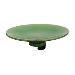Plat vintage annes 50 - 60 en terre cuite maille verte