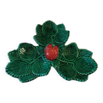 Plat vintage barbotine fraisier vallauris. Plat vintage barbotine fraisier vallauris.
