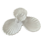 Plat vintage coupelle coquillage en terre cuite �maill�e