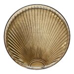 Plat vintage en verre ambr