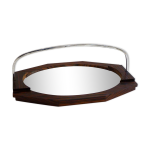 Plateau art déco miroir & ébène de macassar Plateau art déco miroir & ébène de macassar