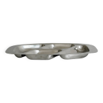 Plateau compartiment en mtal inox