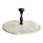 Plateau de fprsentation marbre et bois vintage