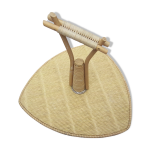 Plateau  fromages en rotin vintage de 1960