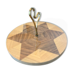 Plateau en marqueterie de paille