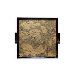 Plateau mid - century chic chrome, lige et plaque de verre annes 70